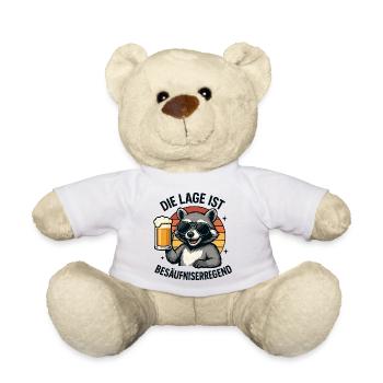 Raccoon Bierheld Sonnenbrille Waschbär bier - Teddy - Weiß - Vorne
