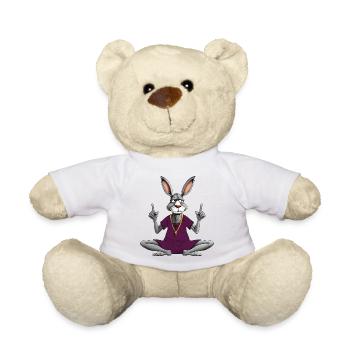 Esel Yoga / Yogi Esel - Teddy - Weiß - Vorne