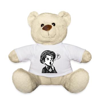erwundertes Gentil - enfant surpris - Nounours - blanc - Devant