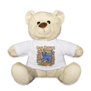 Couronne de fleurs bleues de chat Grow Kindness - Nounours - blanc - Devant
