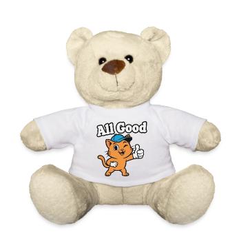 All Good Katze Cartoon Daumen Hoch - Teddy - Weiß - Vorne