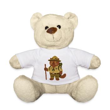 The Adventure Cat: BKH Scout - Teddy Bear - white - Front