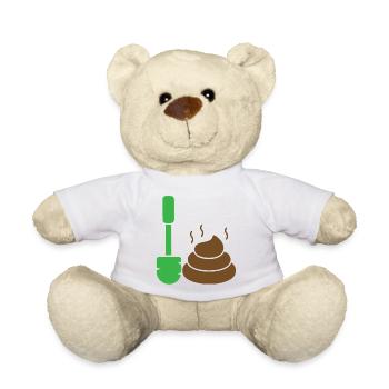 Green marker meets poop emoticon - Teddy Bear - white - Front