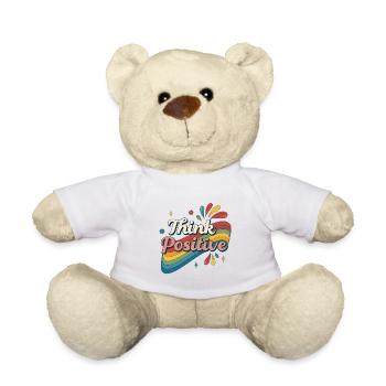 Pense Positive Arc en Ciel - Nounours - blanc - Devant