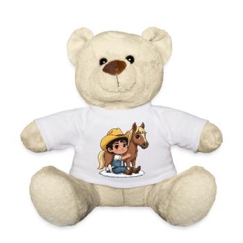 Kleiner Cowboy und Pferdefreund - Teddy - Weiß - Vorne