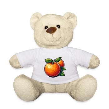 Bright cartoon oranges - Teddy Bear - white - Front