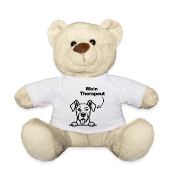 DER HUND MEIN THERAPEUT, HUNDE! 🐶 DOGLOVER PFOTE - Teddy - Weiß - Vorne