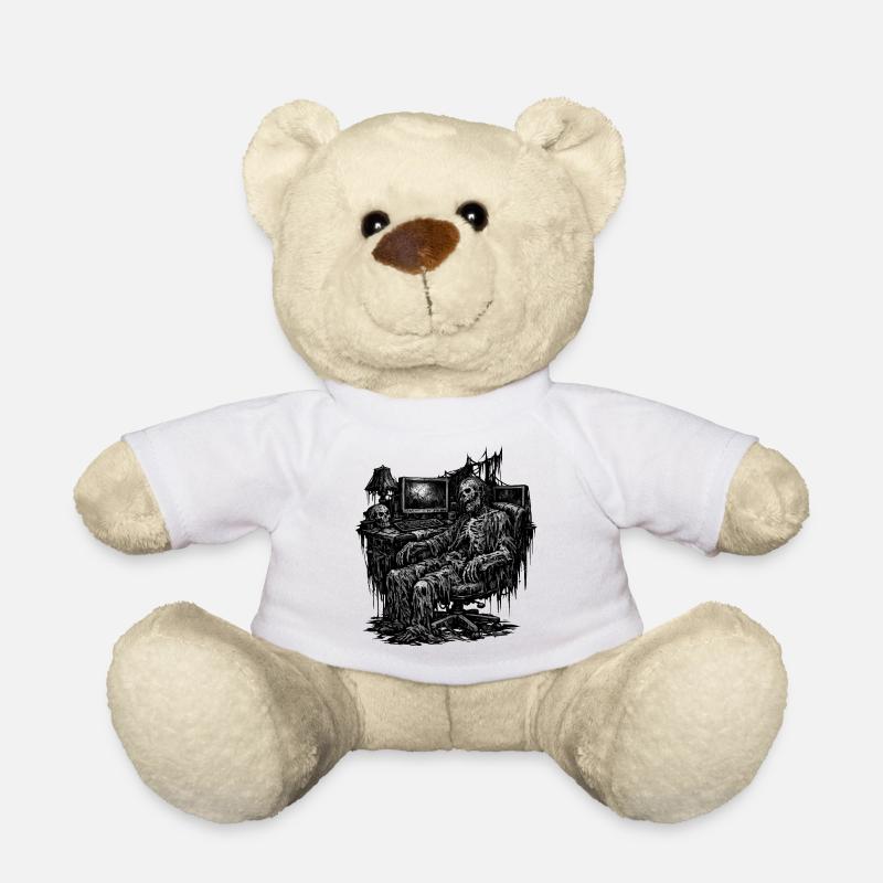 Montag Morgen im Büro: Am Laptop verrotten - Teddy - Weiß