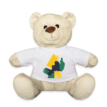 Abstract Desert Landscape - Teddy Bear - white - Front
