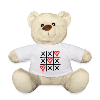 Graffiti Hearts – Dripping Love Street Art - Teddy Bear - white - Front