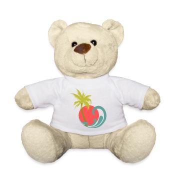 Tropischer Palmenstrand Sonne und Wellen - Teddy - Weiß - Vorne