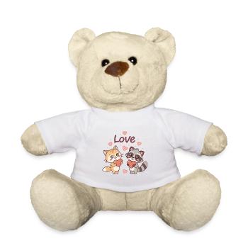 Hearts of Complices - Kawaii Animal Love - Teddy Bear - white - Front
