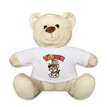 Freunde und Freunde für immer – Süße Katze und Maus - Teddy - Weiß - Vorne