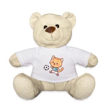 Chat joueur de foot kawaii - Nounours - blanc - Devant