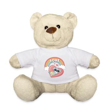 Koala-Liebe-Regenbogenherz - Teddy - Weiß - Vorne