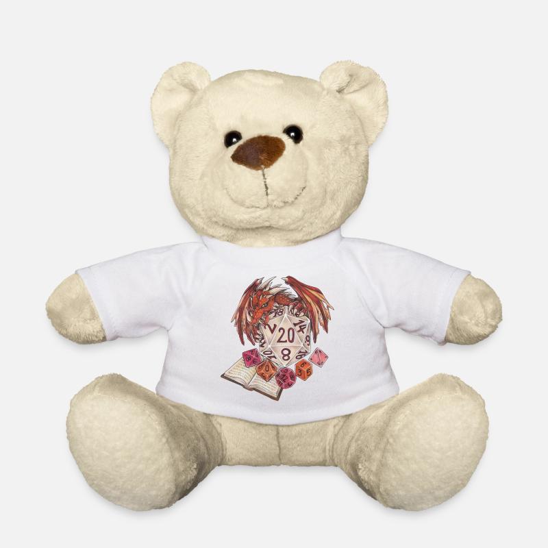 Rollenspiel Tabletop D20 Würfel Game Master - Teddy - Weiß