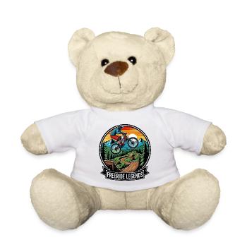 Freeride Legenden Mountainbike Enduro MTB Motiv - Teddy - Weiß - Vorne