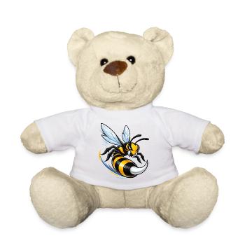 Guêpe dynamique en vol - Nounours - blanc - Devant