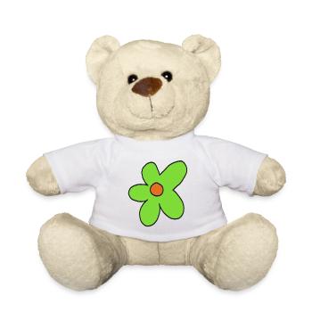 Pop Art à la fleur de tilleul - Nounours - blanc - Devant