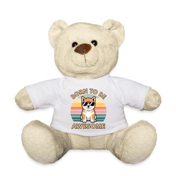 Coole Shiba Inu Born to Be Awesome Sonnenbrillen - Teddy - Weiß - Vorne