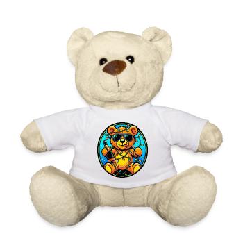 Sommer Teddy Lichterkette Gartenparty Fun Motiv - Teddy - Weiß - Vorne