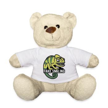 Fake Smiling Chameleon - Teddy Bear - white - Front