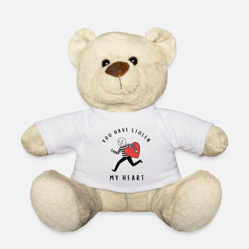 Du hast mein Herz gestohlen, lustiger Dieb Valentine - Teddy - Weiß