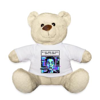 Mein Gesicht Wenn Der Kaffee Leer Ist - Teddy - Weiß - Vorne