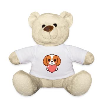 Süßer Herz-Welpe - Teddy - Weiß - Vorne