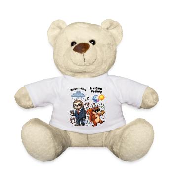Montagsmodus vs Freitagsgefühl - Teddy - Weiß - Vorne