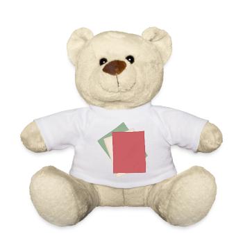 Pile de papier pastel - Nounours - blanc - Devant