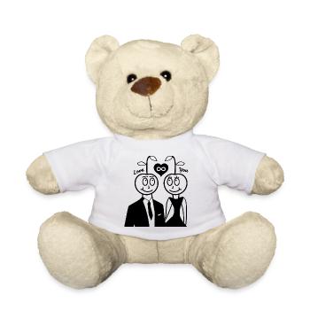 Happy Kirsche - Paar Design - Teddy - Weiß - Vorne