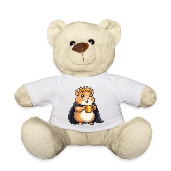 Hamster Beer King - Teddy Bear - white - Front