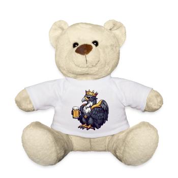 Harpy Bird Beer King - Teddy Bear - white - Front