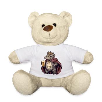 Armadillo Beer King - Teddy Bear - white - Front