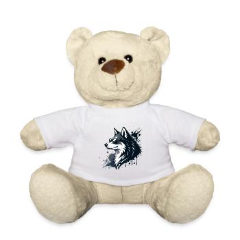 Husky-Chic-Gläser und Spritzer - Teddy - Weiß - Vorne