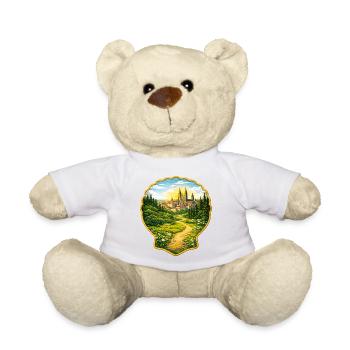Jakobsweg Santiago Patch Illustration  - Teddy - Weiß - Vorne
