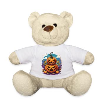 Spooky Halloween Pumpkins - Teddy Bear - white - Front