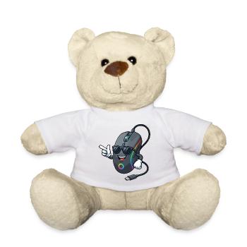 RGB Gaming Maus-Maskottchen - Teddy - Weiß - Vorne