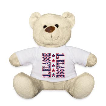 Grade 1 - First Grade School Enrollment School Child 2026 - Teddy Bear - white - Front