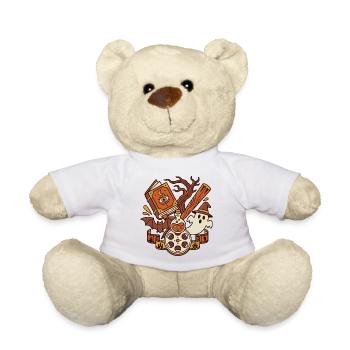 Magic Horror Book Movie Motif - Teddy Bear - white - Front
