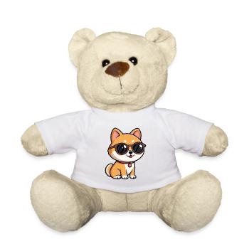 Orange Welpen-Sonnenbrille - Teddy - Weiß - Vorne
