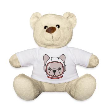 Frenchie Astronaut Helm Space - Teddy - Weiß - Vorne