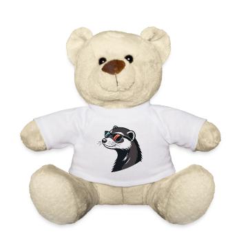 Stylish Ferret aus Profile – Retro-Brille - Teddy - Weiß - Vorne