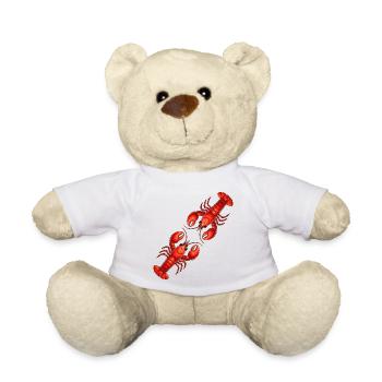 Red lobster - Teddy Bear - white - Front