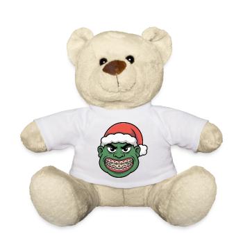 Grüner Santa Braces Grinser - Teddy - Weiß - Vorne