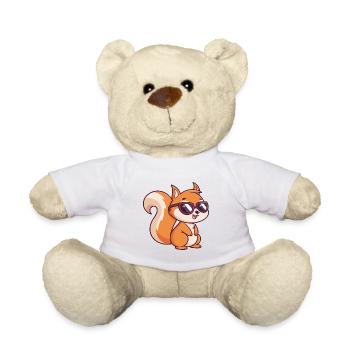 Écureuil chic lunettes soleil - Nounours - blanc - Devant