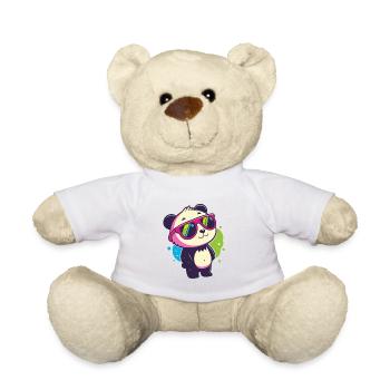 Niedliche Panda-Neonbrille - Teddy - Weiß - Vorne