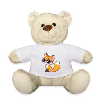 Fox Cub Glam Cool Glasses - Teddy Bear - white - Front
