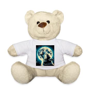 Wolf heult zum Vollmond - Teddy - Weiß - Vorne